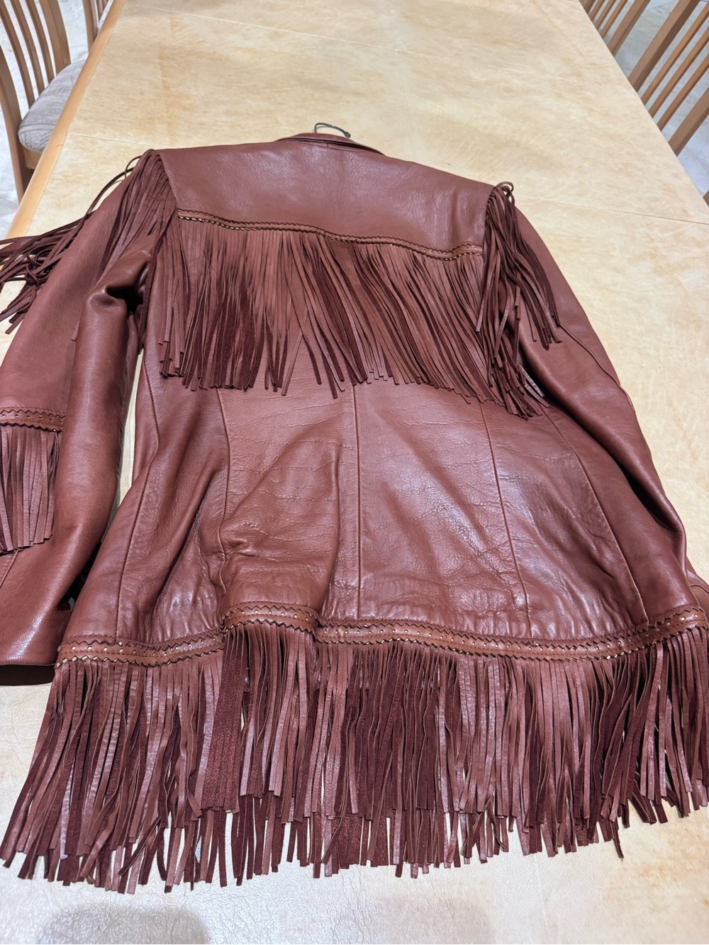 PRICE DROP:VTG,DIAMOND LEATHERS MADE in USA, lined, COGNAC LAMBSKIN LEATHER JT,M - Picture 5 of 9